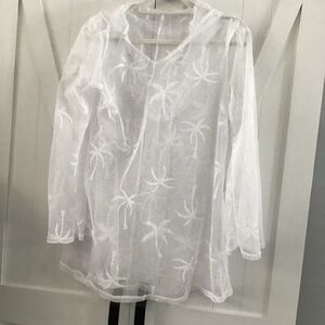 Swimsuit cover up Palm tree design. Hoodie.